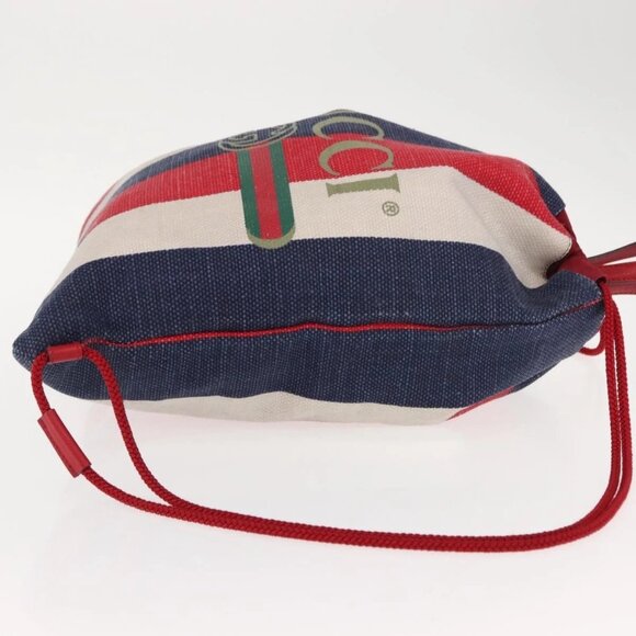 GUCCI Backpack Canvas Blue Red 473872 Auth BA7277 - Picture 5 of 16